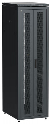 Шкаф сетевой LINEA N 19дюйм 42U 600х800мм передн. перфорир. распашная двустворчат. задн. перфорир. чер. ITK LN05-42U68-2PP