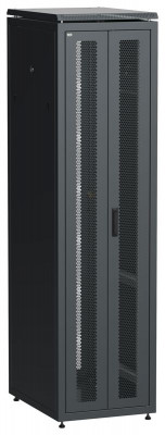 Шкаф сетевой LINEA N 19дюйм 47U 600х800мм передн. перфорир. распашная двустворчат. задн. перфорир. чер. ITK LN05-47U68-2PP