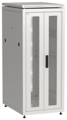 Шкаф сетевой LINEA N 19дюйм 28U 600х800мм передн. перфорир. распашная двустворчат. задн. перфорир. сер. ITK LN35-28U68-2PP