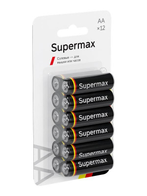 Элемент питания солевой AA/R6 (блист.12шт) SuperMax SUPR6BL12