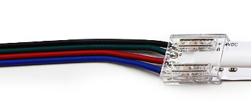 Разъем 4PIN с проводом для LED ленты COB RGB 12мм лента - источник питания (1шт) VARTON V4-R0-00.COB-RGB0.0002