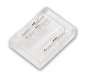 Соединитель жесткий пластиковый прозр. для ленты COB RGBW 12мм лента-лента (уп.5шт) VARTON V4-R0-00.COB-RGBW.0001