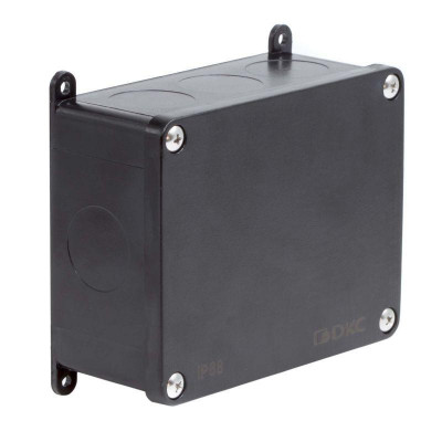Коробка индустриальная 115х110х46мм IP68 с гладкими стенками черная DKC P68M2516