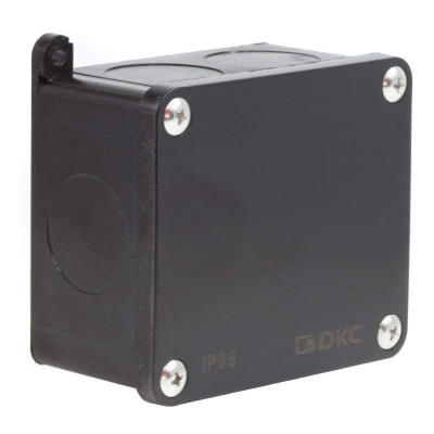 Коробка индустриальная 89х86х46мм IP68 с гладкими стенками черная DKC P68M2514
