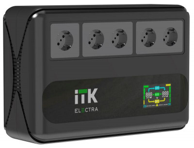 Источник бесперебойного питания ELECTRA LT5 1кВ.А/0.6кВт LCD с АКБ 1х9А.ч ITK ELT5-1000VA-1-001