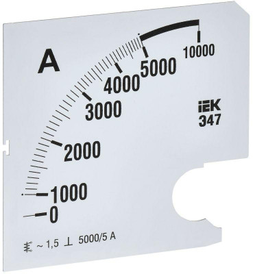 Шкала сменная для амперметра Э47 5000/5А-1.5 96х96мм IEK IPA20D-SC-5000