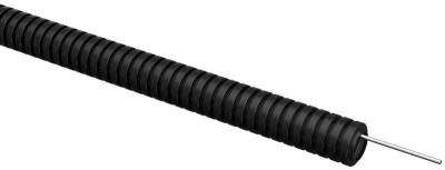 Труба гофрированная ПВХ d16мм с протяжкой черн. (уп.100м) ELASTA IEK ET-TG21-121-016-100-K02