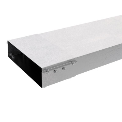 Короб прямой неперфорированный замковый с соединителем КПН.400.200.2000.1.5.2 (уп.2шт) СОЭМИ Н7110420272