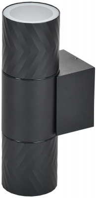 Светильник 5108 2хGU10 IP65 уличный настенный черн. IEK LT-UBU0-5108-GU10-2-K02