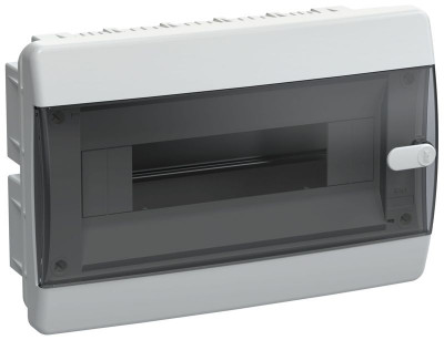 Корпус ЩРВ-П-12 UNION Compact IP41 черн. прозр. дверь пластик. IEK UIC-KP12-V-12-41-K01
