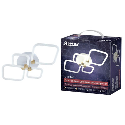 Люстра светодиодная OTTIMO Алиса 102Вт 2700К+6400К/4200К/6400К+2700К 720х425х130мм 46кв.м ДУ диммир. бел./зел. Ritter 51616 7
