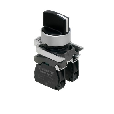 Переключатель MTB4-BD83 IP65 2НО на 3 полож. с фиксацией в лев. центральном полож. и возвратом из прав. короткая ручка метал. ОВЕН 148271