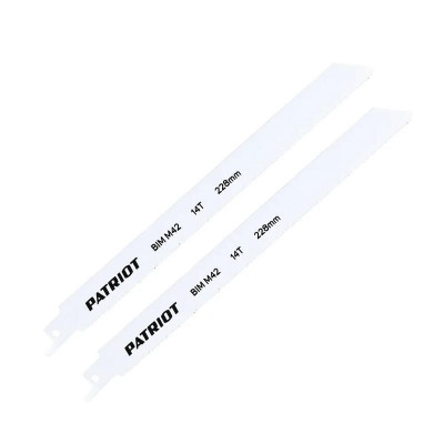 Полотно пильное для сабельной пилы по металлу 228х19х0.92ммх14T (уп.2шт) PATRIOT 814010512