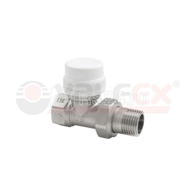 Клапан термостатический для радиатора прямой 3/4дюйм с доп. уплотнением (80/10) К VALFEX VF.032.TN.05