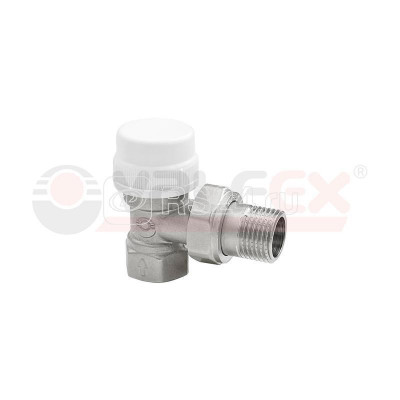 Клапан термостатический для радиатора угловой 1/2дюйм с доп. уплотнением (80/10) K VALFEX VF.031.TN.04