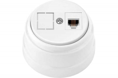 Розетка телефонная 1-м ОП РЕТРО Bylectrica ТР4-5201 бежевый