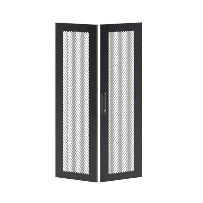Дверь двустворчатая для IT-CQE 1400х600 перфорир. RAL9005 DKC RBITCPMD1460