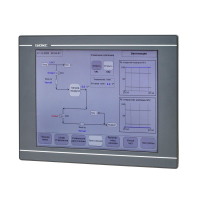 Панель промышленная операторская диагональ 15дюйм 64К цветов дисплей TFT разрешение 1024х768 px порты: 2 COM 1 Micro USB 1 USB 1 Ethernet DKC H1000-T150E