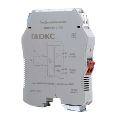 Преобразователь сигнала DSI 1 вход TC тип K 1 выход 4…20мА DKC DSI-C1-1110