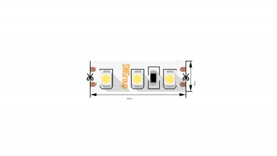 Лента светодиодная стандарт 3528 120LED/м 9.6Вт/м нейтр. бел. 12В IP20 со скотчем 3М (уп.5м) SWG Standard 00-00006316