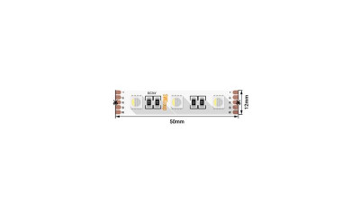 Лента светодиодная стандарт 5050 60LED/м 19.2Вт/м RGB + нейтр. бел. 24В IP20 со скотчем 3М (уп.5м) SWG Standard 00-00018657