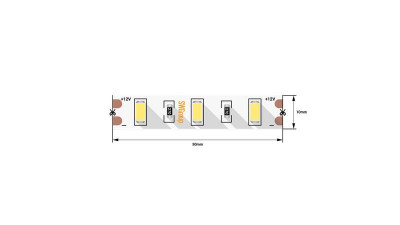 Лента светодиодная стандарт 5630 60LED/м 12Вт/м 12В IP20 со скотчем 3М нейтр. бел. (уп.5м) SWG Standard 00-00009275