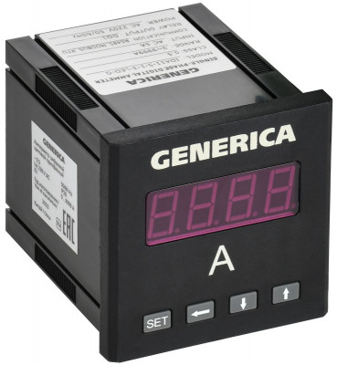 Амперметр цифровой щитовой 1ф DO RS-485 72х72 LED GENERICA IDA11-5-1-3-LED-G
