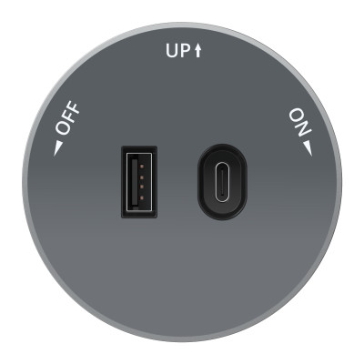 Розетка MultiTrack с 2-мя заряд. устройствами USB тип A+C 18Вт 5В/3А графит SE MTK13003G