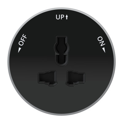 Розетка MultiTrack 13А 250В универс. круглая антрацит SE MTK13002B