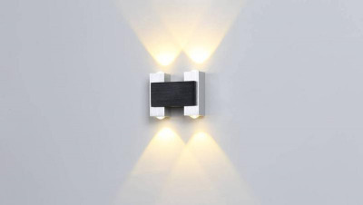 Бра двухстороннее TIP F GW-8211-12-SL-WW 12Вт 3000К IP20 серебр. DesignLed 00-00002080