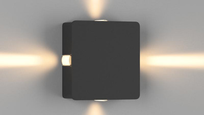 Бра декоративное GW-A130-4-4-BL-WW 4Вт 3000К IP54 черн. DesignLed 00-00007104