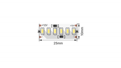 Лента светодиодная стандарт 3014 240 LED/м 24 Вт/м 12В IP20 тепл. бел. (уп.5м) SWG Standard 00-00009470