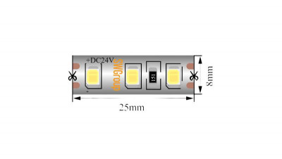 Лента светодиодная стандарт 2835 120LED/м 9.6Вт/м нейтр. бел. 24В IP65 (уп.5м) SWG Standard 00-00021283