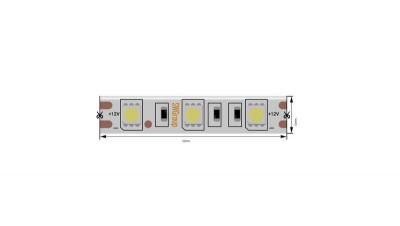 Лента светодиодная стандарт 5050 60LED/м 14.4Вт/м холод. бел. 12В IP66 со скотчем 3М (уп.5м) SWG Standard 00-00015652