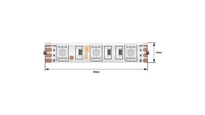 Лента светодиодная стандарт 5050 60LED/м 14.4Вт/м RGB 24В IP68 со скотчем 3М (уп.5м) SWG Standard 00-00013189