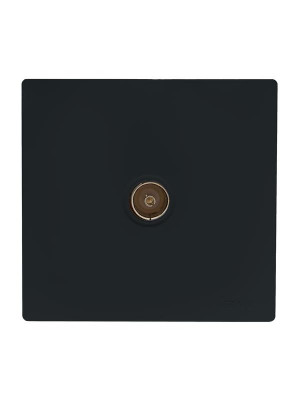 Розетка 1-мест. TV оконечная черн. бархат LEZARD 752-4200-130