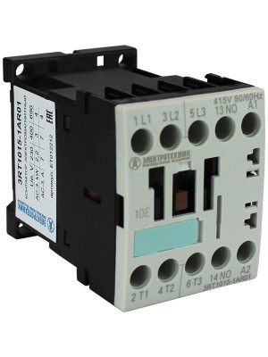 Контактор электромагнитный 3RT1015-1AR01 3-пол. 7А AC-3 3кВт/400В 1НО 415В АС 50/60Гц типоразмер S00 винт. клеммы IP20 Электротехник ET012212