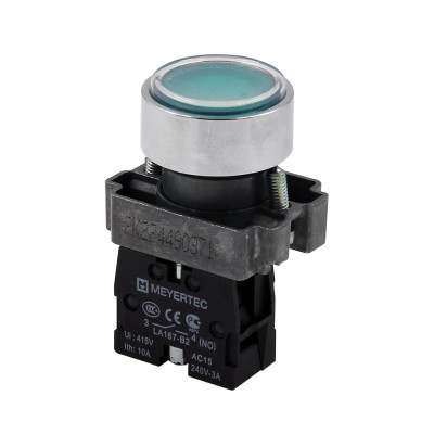 Кнопка плоская 1NO IP67 металл MTB2-BAF31 зел. ОВЕН 132647