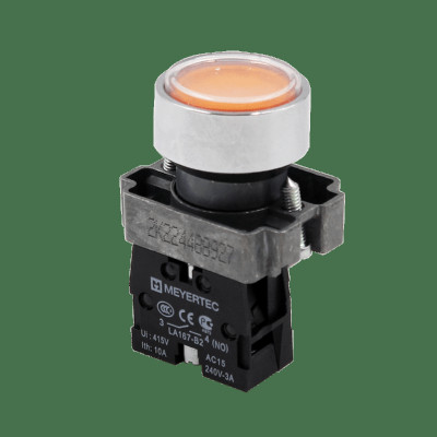 Кнопка плоская 1NO IP67 металл MTB2-BAF51 желт. ОВЕН 132648