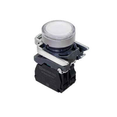Кнопка с подсветкой 1NO 24В AC/DC IP65 металл MTB4-BW31711 бел. ОВЕН 137164
