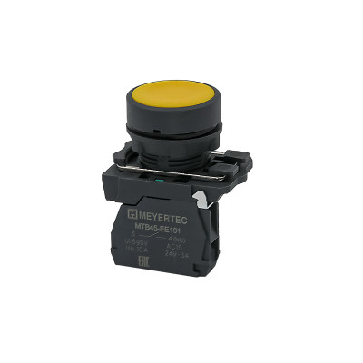 Кнопка плоская 1NO IP65 пластик MTB5-AA51 желт. ОВЕН 137228
