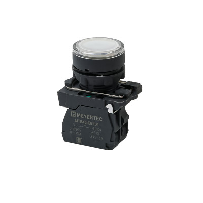 Кнопка с подсветкой 1NO 220В AC/DC IP65 пластик MTB5-AW31713 бел. ОВЕН 137268