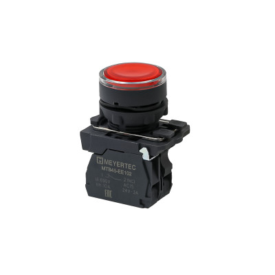 Кнопка с подсветкой 1NС 24В AC/DC IP65 пластик MTB5-AW34721 красн. ОВЕН 137275