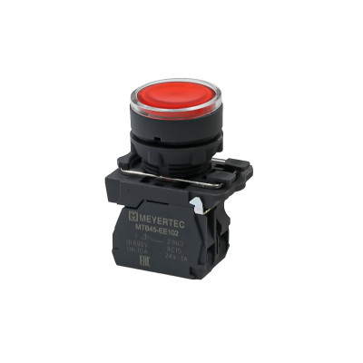 Кнопка с подсветкой 1NС 220В AC/DC IP65 пластик MTB5-AW34723 красн. ОВЕН 137270