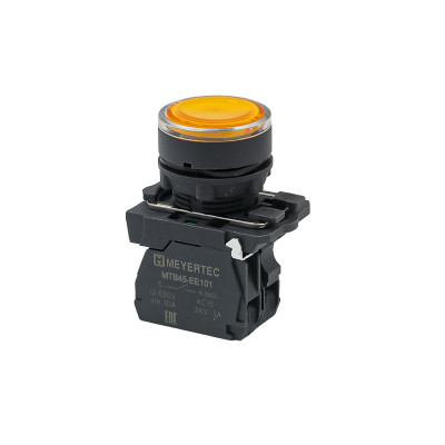 Кнопка с подсветкой 1NO 220В AC/DC IP65 пластик MTB5-AW35713 желт. ОВЕН 137271
