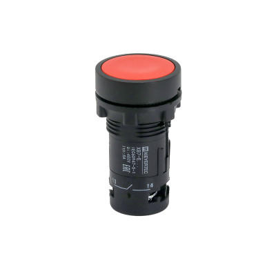 Кнопка плоская с фиксацией 1NO+1NC IP54 пластик MTB7-EH45 красн. ОВЕН 132695