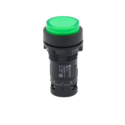 Кнопка выступающая с подсветкой 1NO 24В AC/DC IP54 пластик MTB7-EW33611 зел. ОВЕН 132721