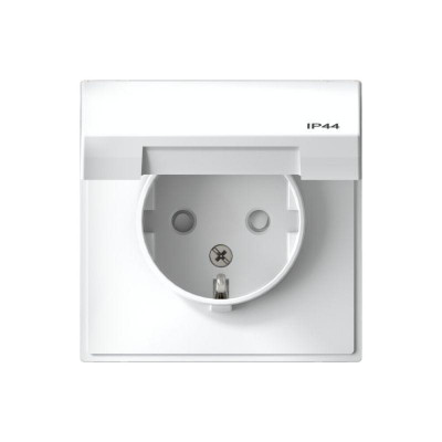 Розетка ArtGallery 16А IP44 с заземл. защ. шторки с крышкой механизм бел. SE GAL440146
