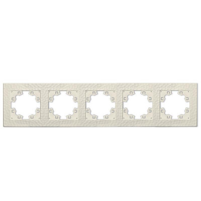 Рамка 5-м Афина фактурная универс. слоновая кость (ivory) Universal A11042-I