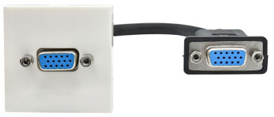 Розетка 2мод. VGA M/M РКМ-20-20-П бел. PRIMER IEK PR-KK40D-RV-0-2-K01